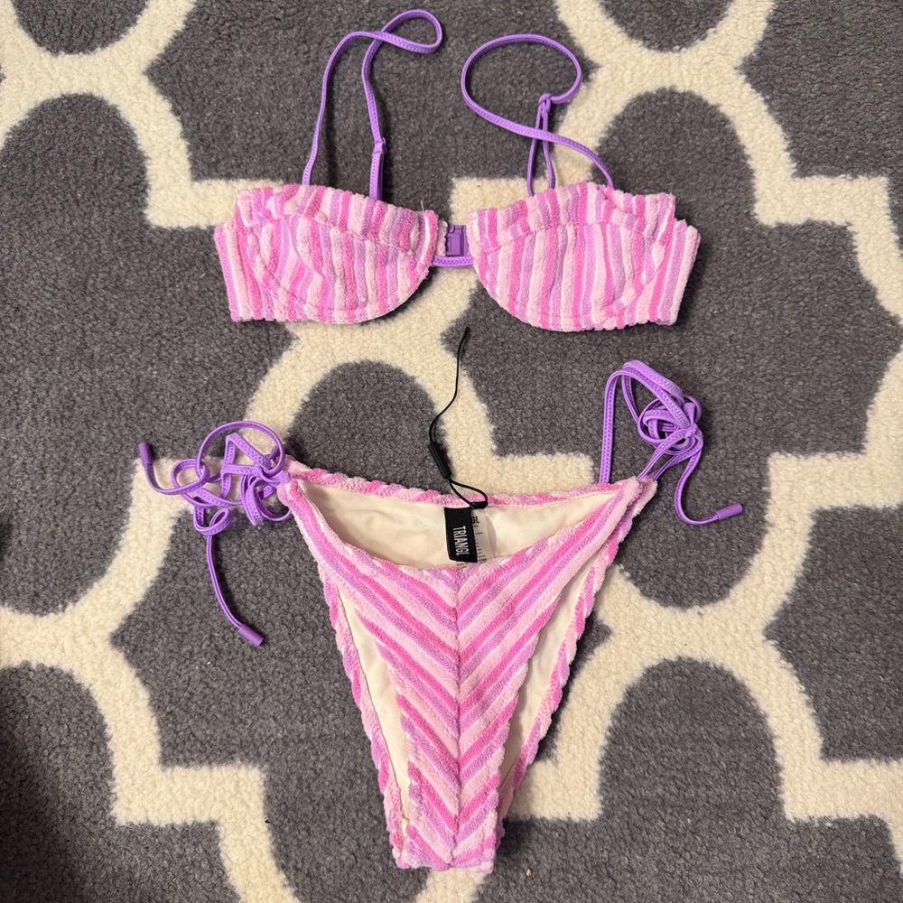 Triangl Swimwear Pink and Purple Bikini